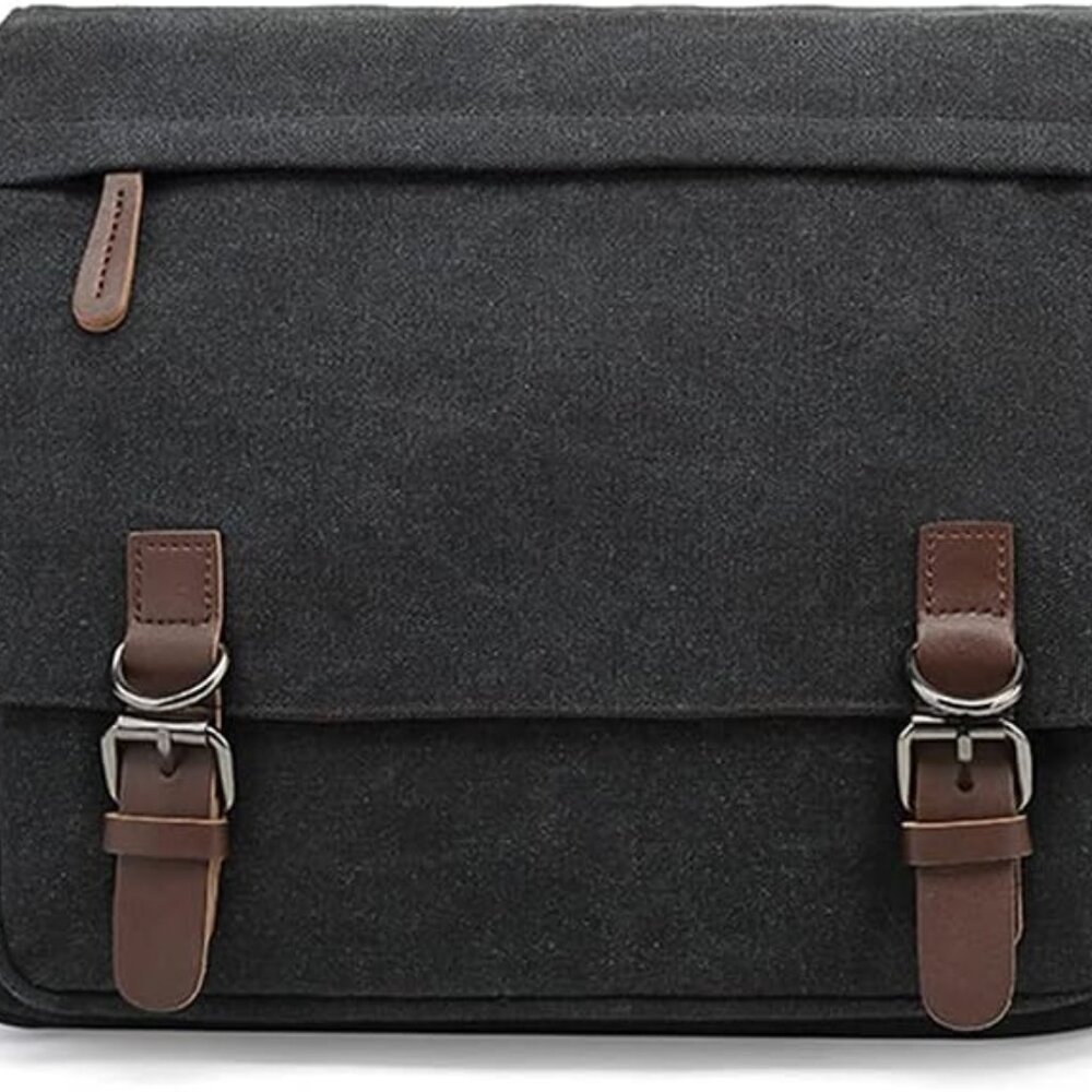 Canvas Vintage Messenger Bag Shoulder bag Leather Large Travel Crossbody bags fo